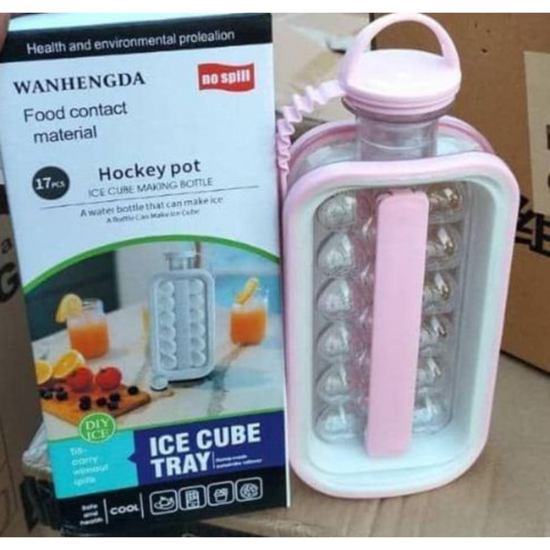 Ice Bottle 2 em 1 – Garrafa Portátil e Forma de Gelo (Cores Sortidas)