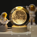 Luminária de Mesa Bola de Cristal 3D LED